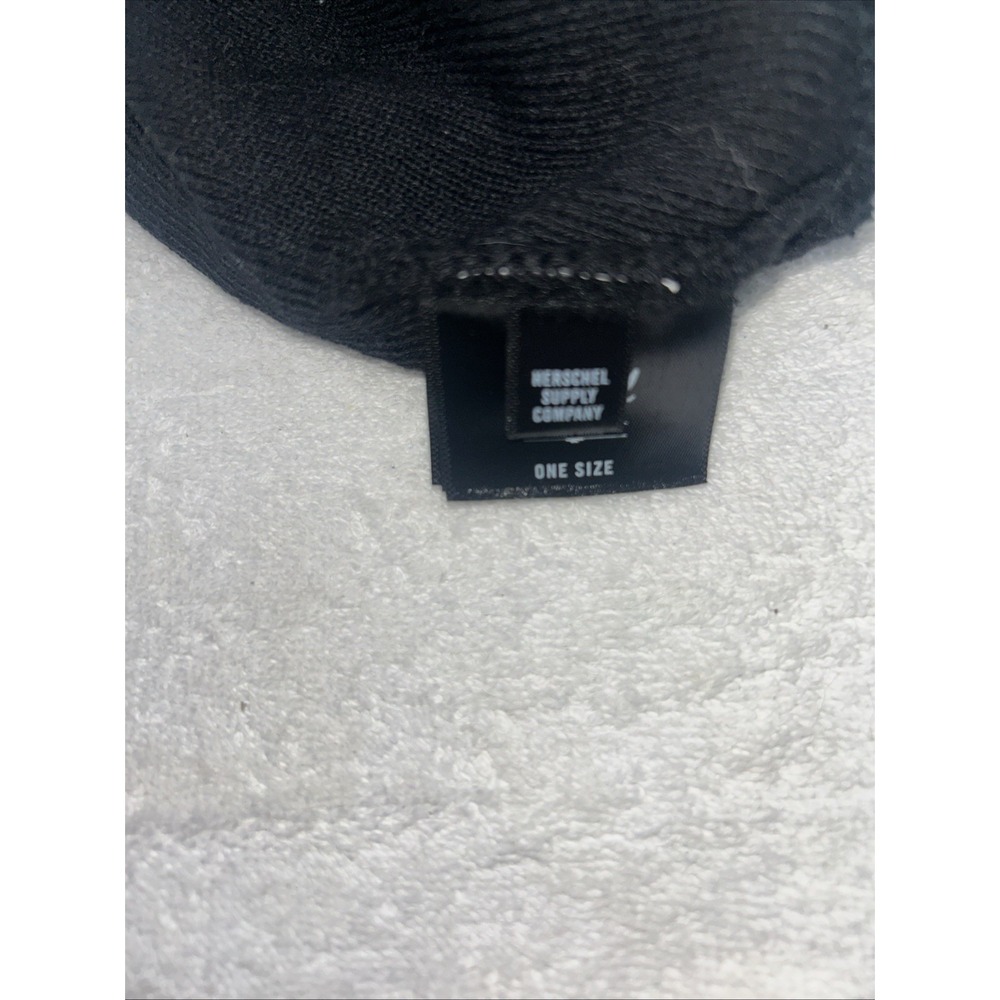 Herschel Black Knit Cuffed Beanie Unisex Adults Size OS - Picture 8 of 8